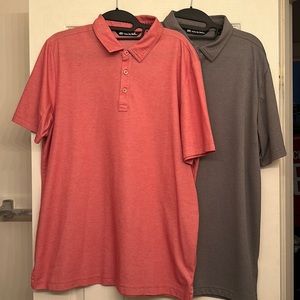 SET OF 2 Mens Travis Mathew performance polo shirt